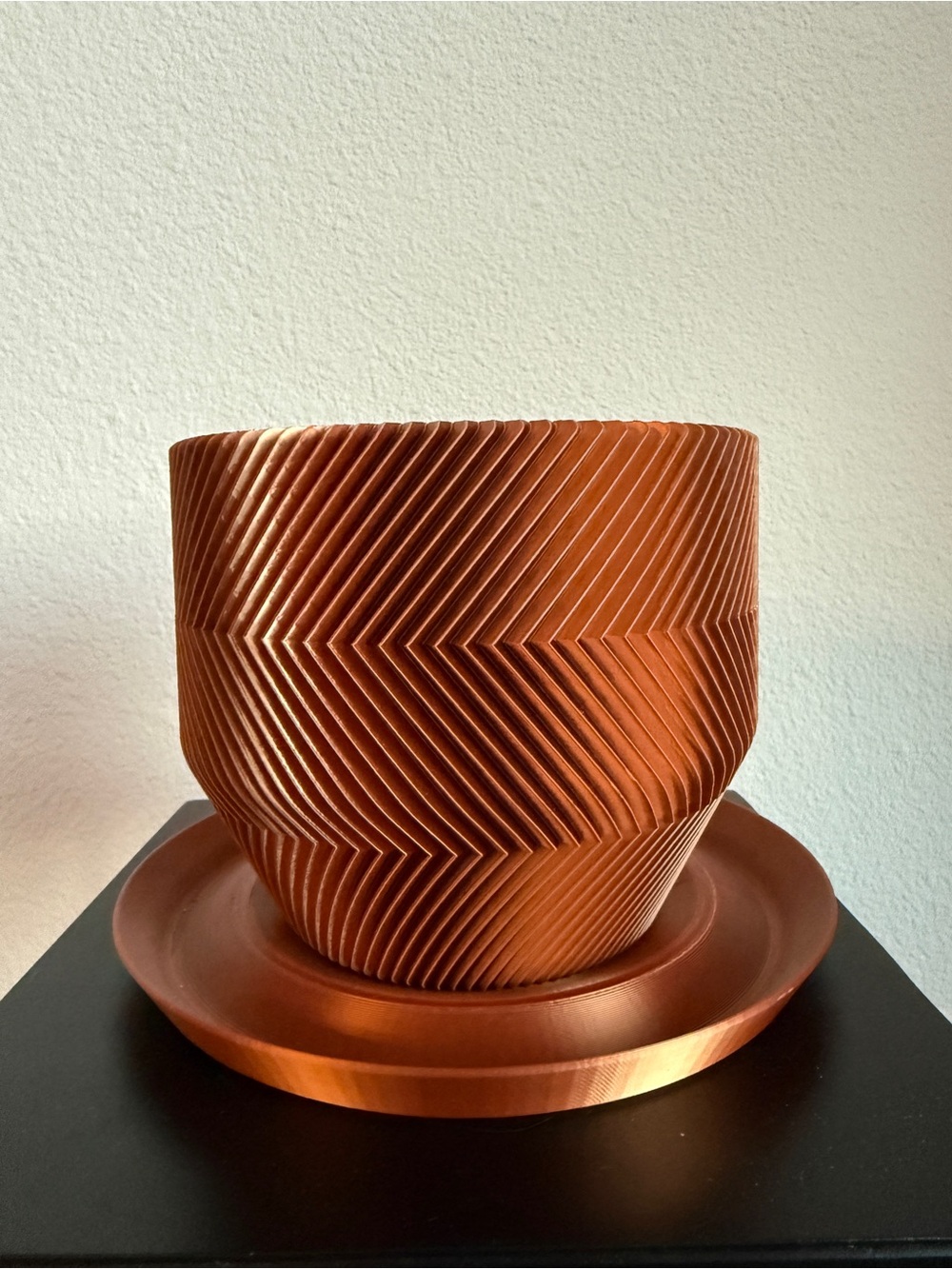 Textured Copper Planter
